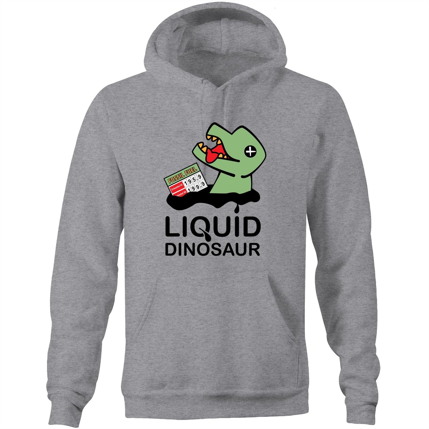Liquid Dinosaur (AS Colour Stencil - Pocket Hoodie Sweatshirt)