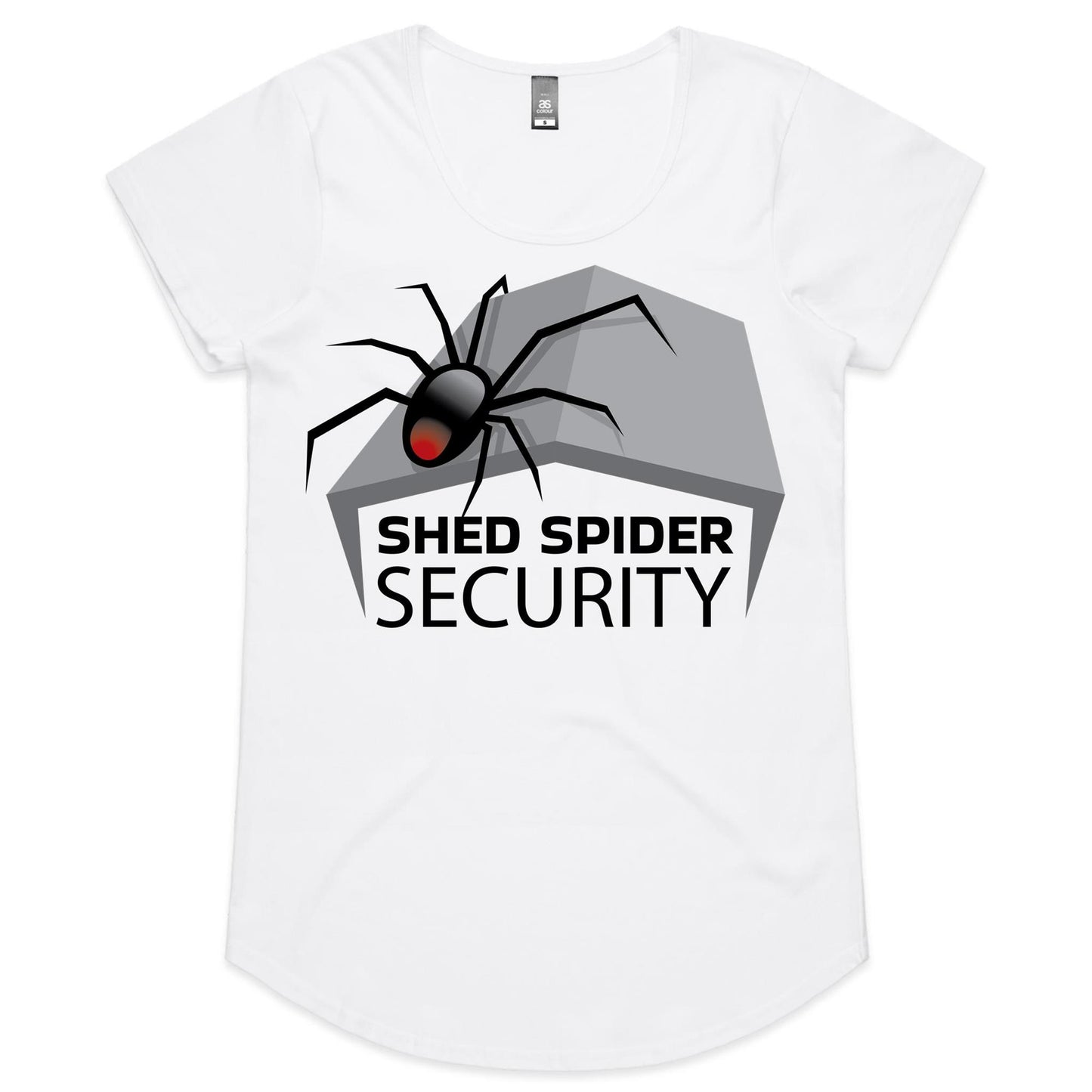 Shed Spider Security - (AS Colour Mali - Womens Scoop Neck T-Shirt)