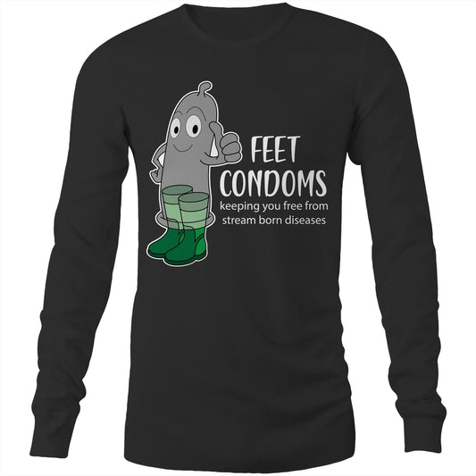 Feet Condoms (AS Colour Base - Mens Long Sleeve T-Shirt)