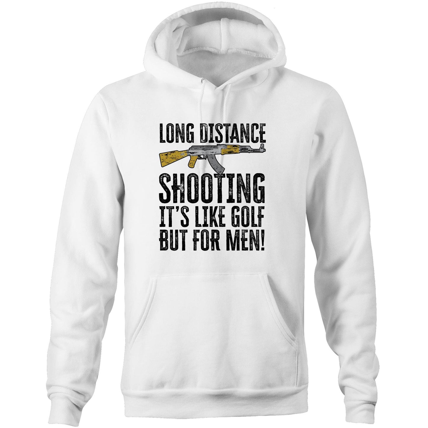 Long Distance Shooting AK47 (AS Colour Stencil - Pocket Hoodie Sweatshirt)