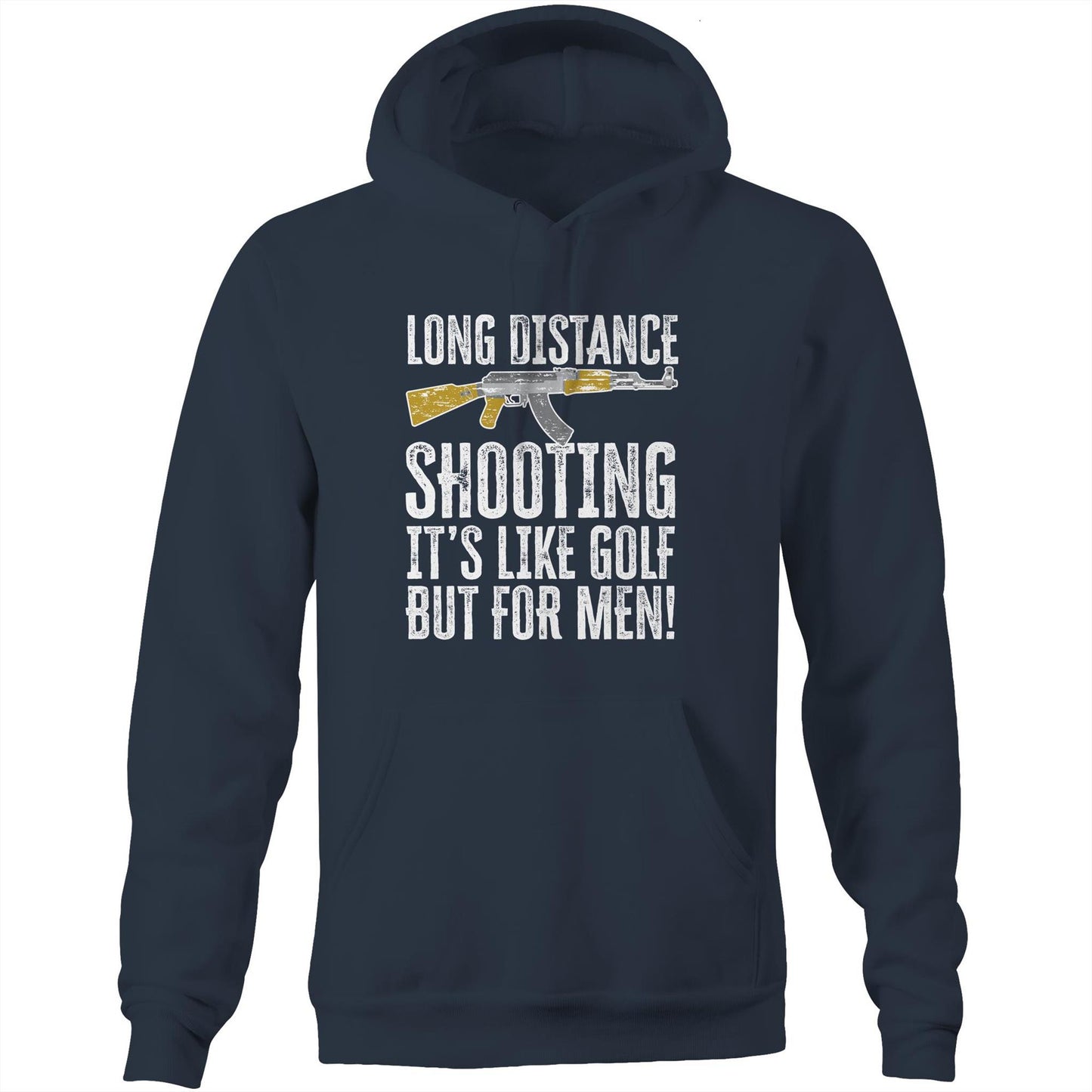 Long Distance Shooting AK47 (AS Colour Stencil - Pocket Hoodie Sweatshirt)