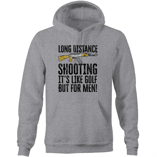 Long Distance Shooting AK47 (AS Colour Stencil - Pocket Hoodie Sweatshirt)