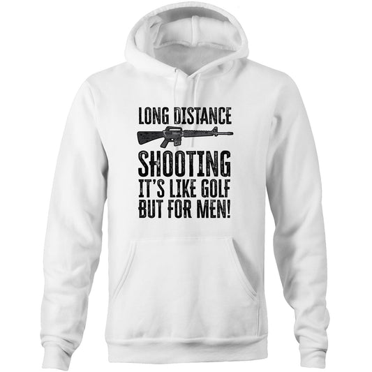 Long Distance Shooting AR15 (AS Colour Stencil - Pocket Hoodie Sweatshirt)