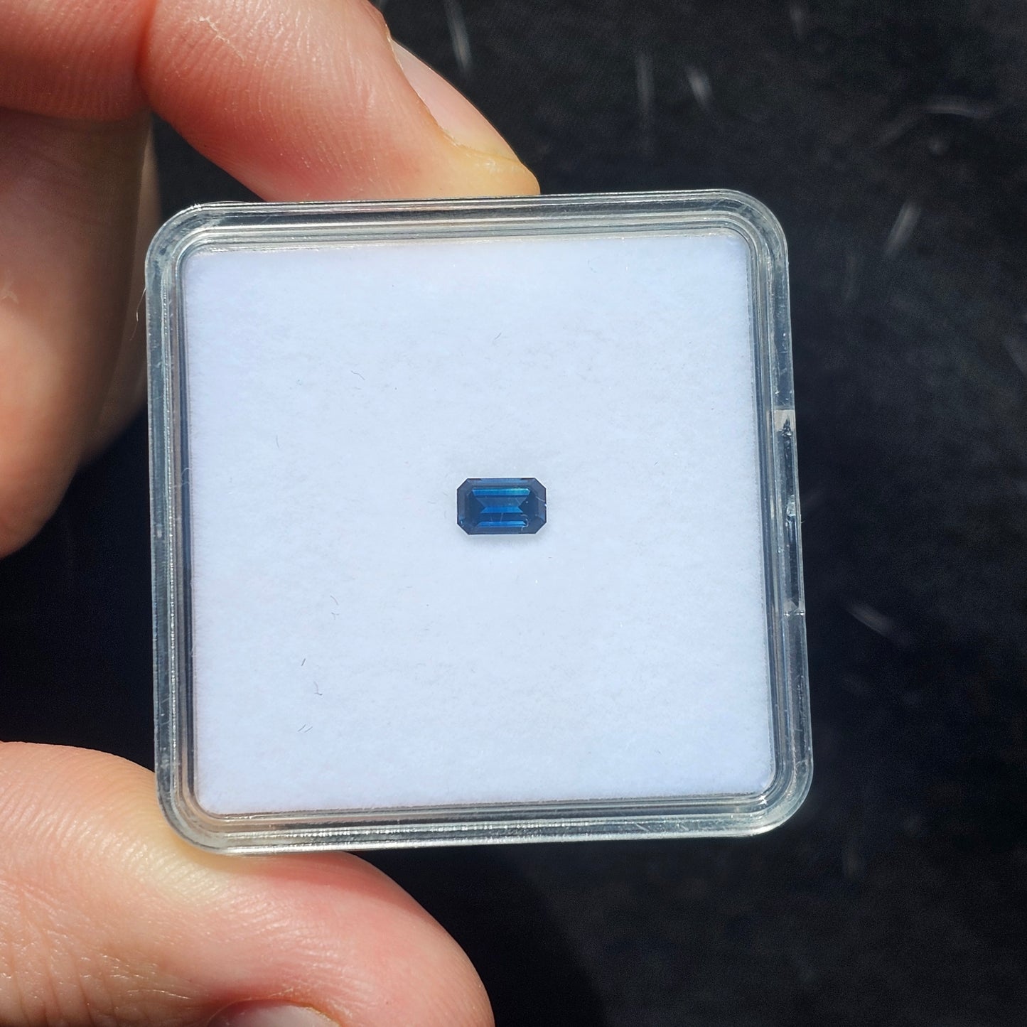 0.60ct Blue Emerald Cut CQ Sapphire