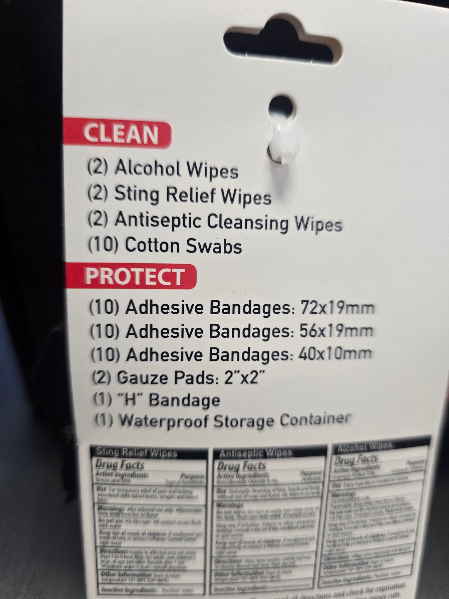 First aid Kit.