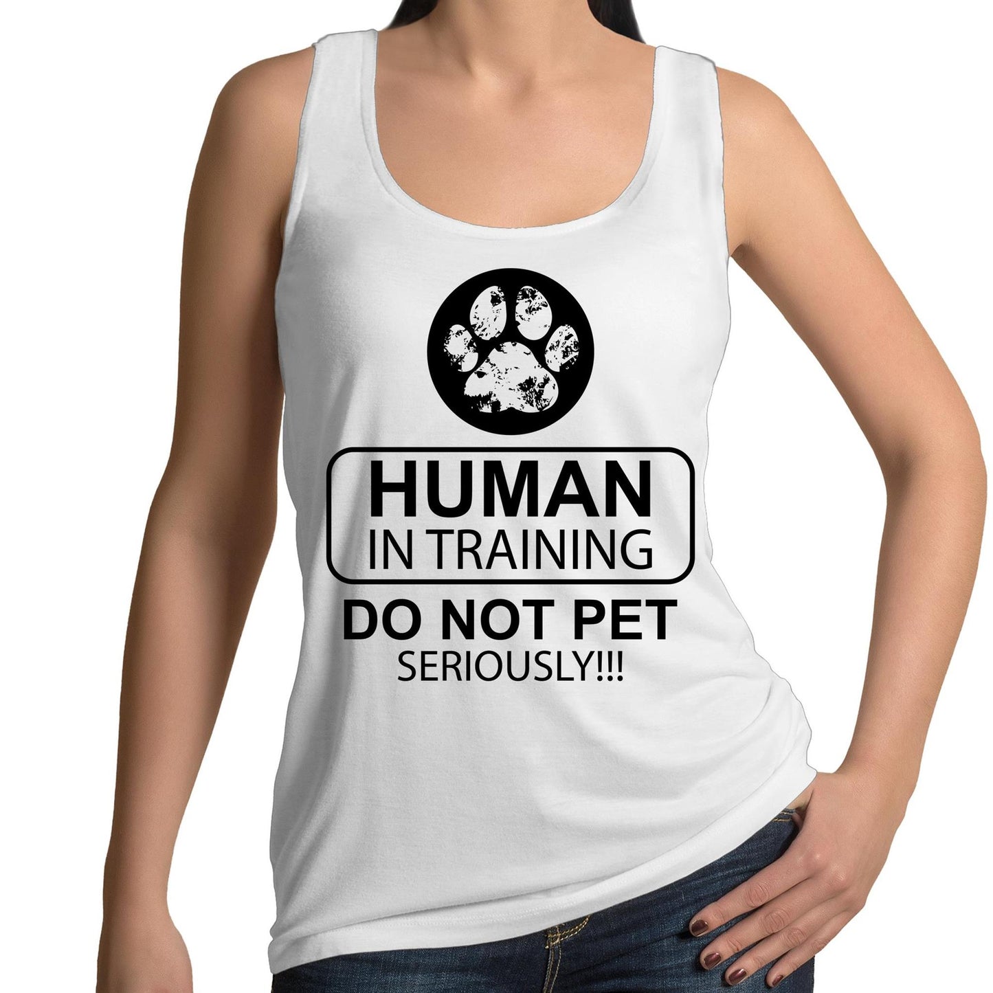 Human In Training - (AS Colour Tulip - Womens Singlet)