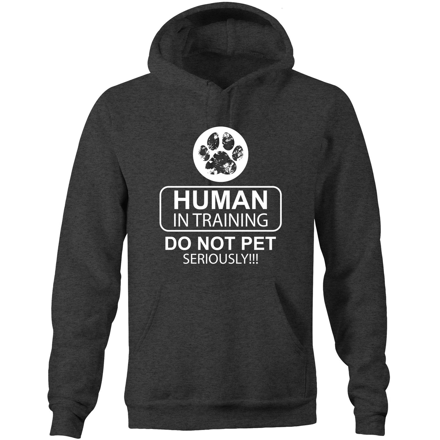 Human in training (AS Colour Stencil - Pocket Hoodie Sweatshirt)