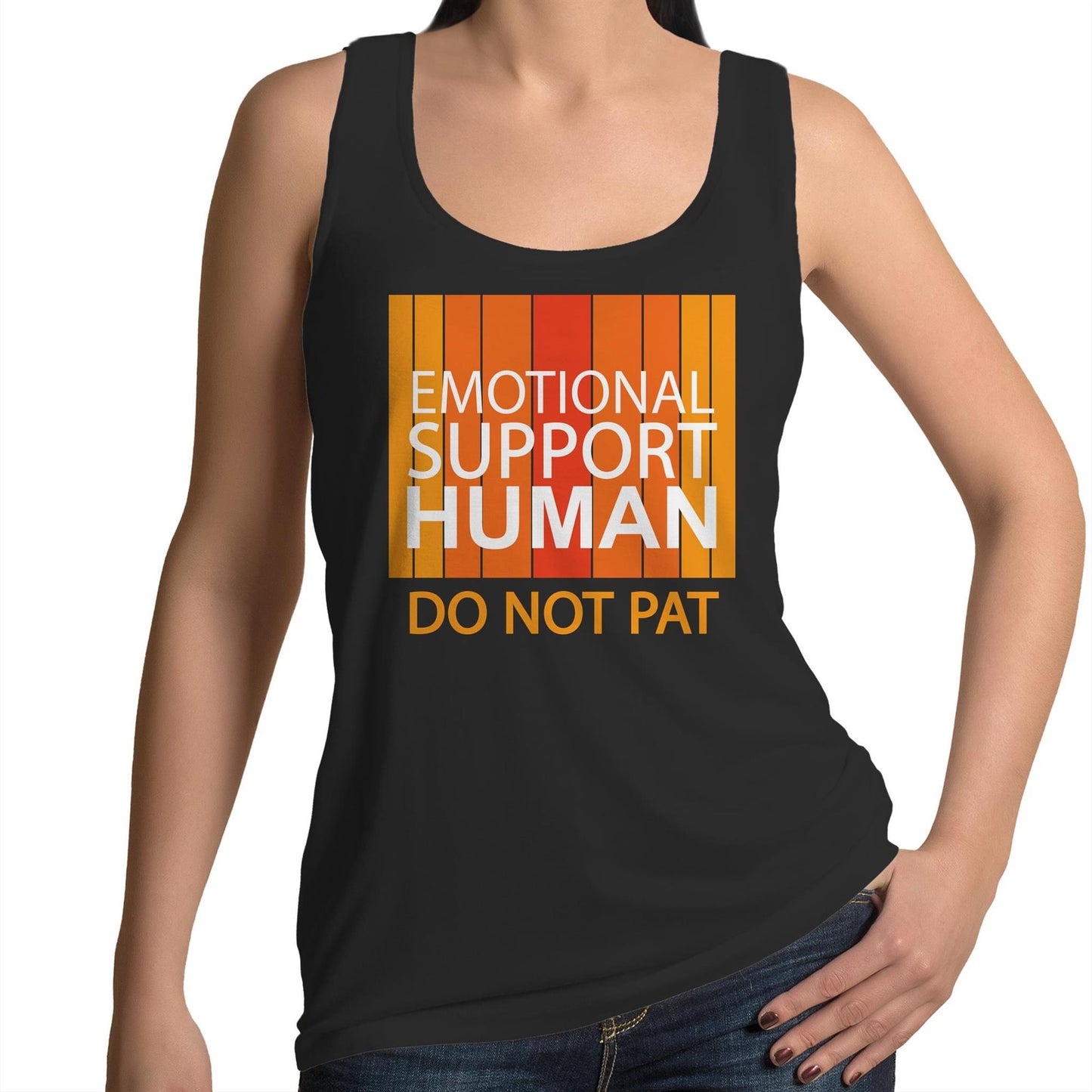 Human Support Human - ORANGE (AS Colour Tulip - Womens Singlet)