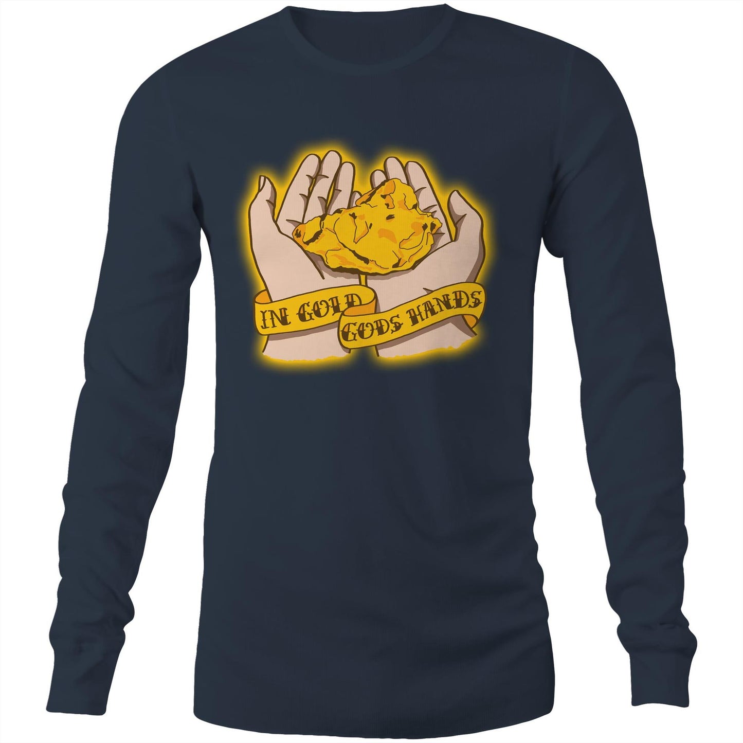 In Gold Gods Hands (AS Colour Base - Mens Long Sleeve T-Shirt)
