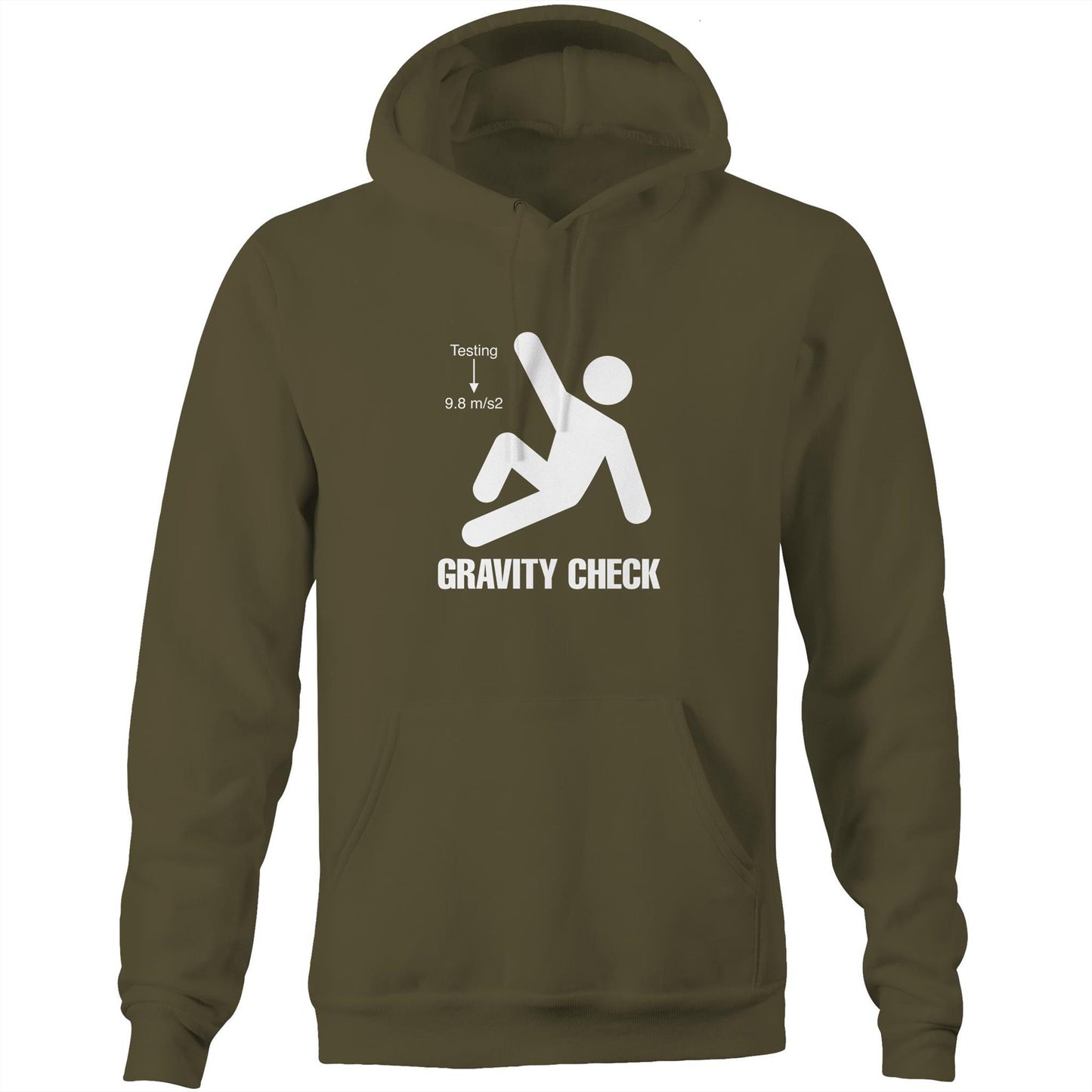Gravity Check - (AS Colour Stencil - Pocket Hoodie Sweatshirt)