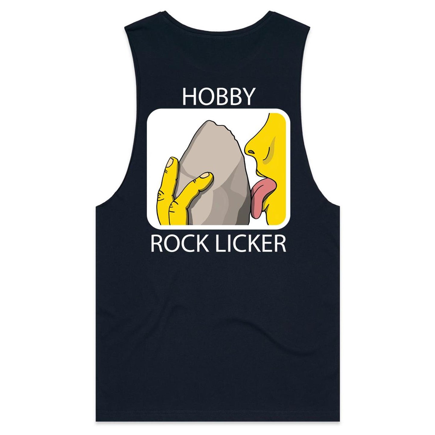 Hobby Rock Licker (AS Colour Barnard - Mens Tank Top Tee) - DESIGN ON BACK ONLY
