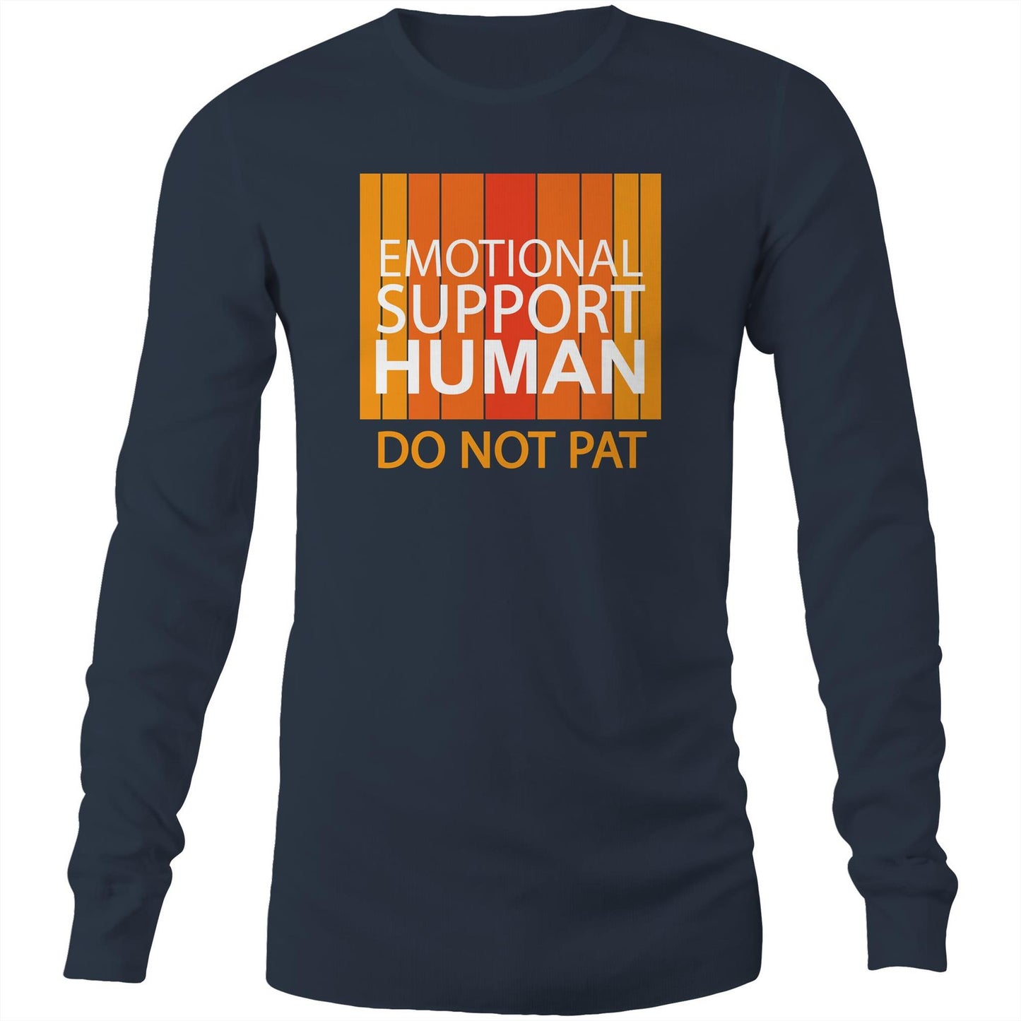 Emotional Support Human - Orange (AS Colour Base - Mens Long Sleeve T-Shirt)