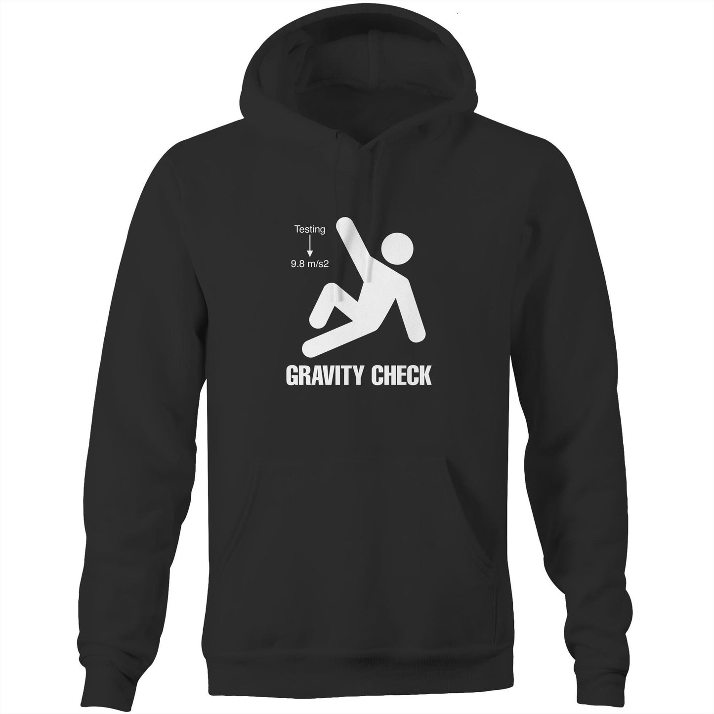 Gravity Check - (AS Colour Stencil - Pocket Hoodie Sweatshirt)