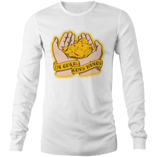 In Gold Gods Hands (AS Colour Base - Mens Long Sleeve T-Shirt)