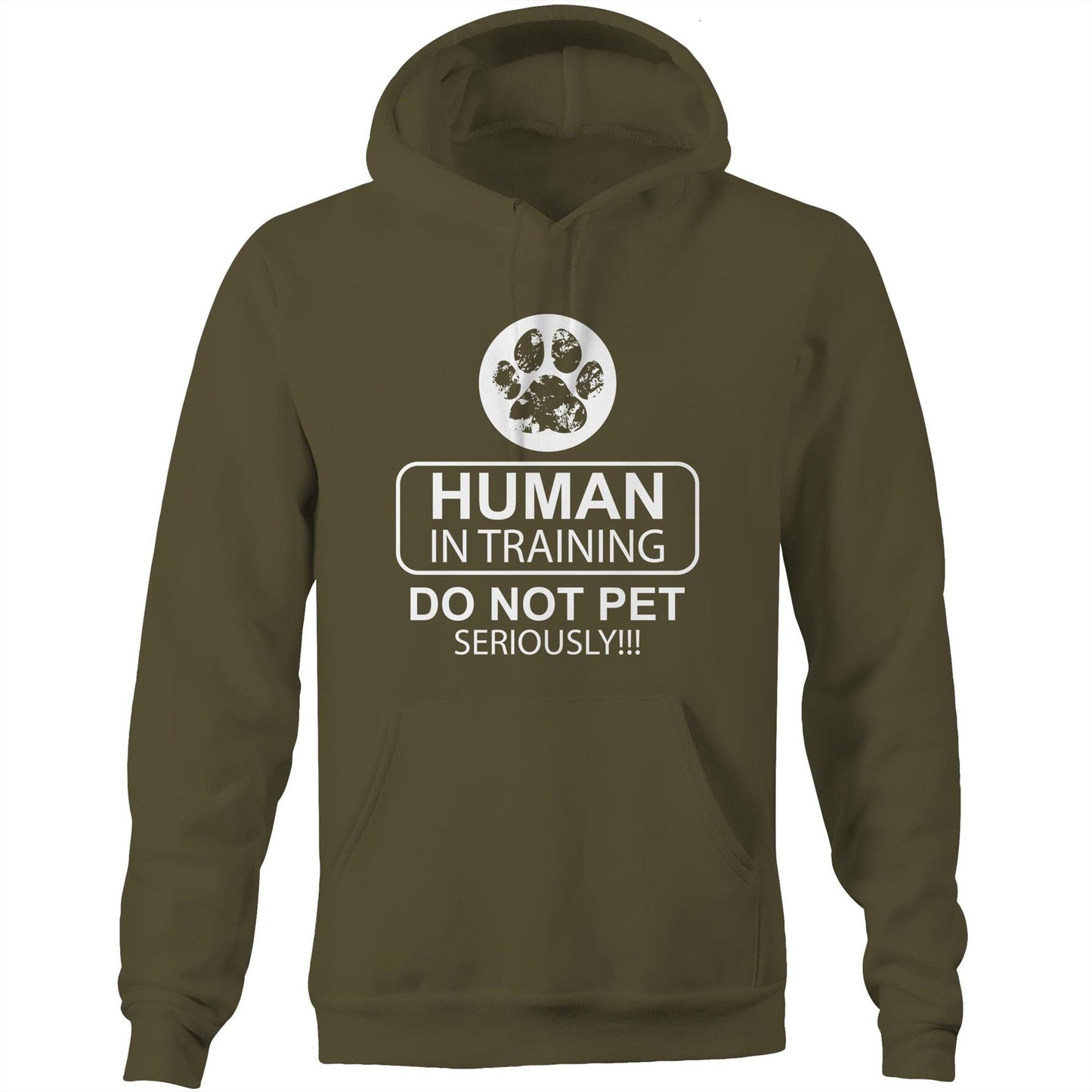 Human in training (AS Colour Stencil - Pocket Hoodie Sweatshirt)