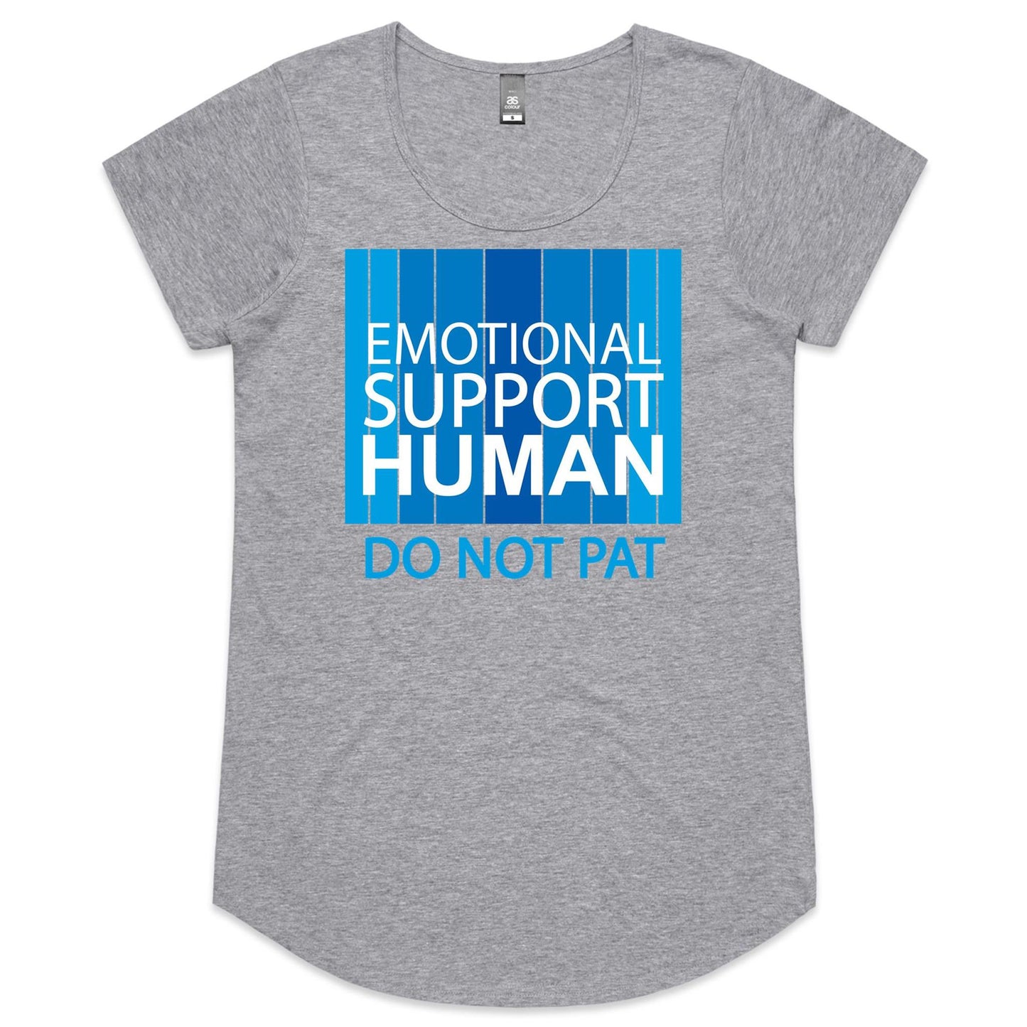 Emotional Support Human - BLUE (AS Colour Mali - Womens Scoop Neck T-Shirt)