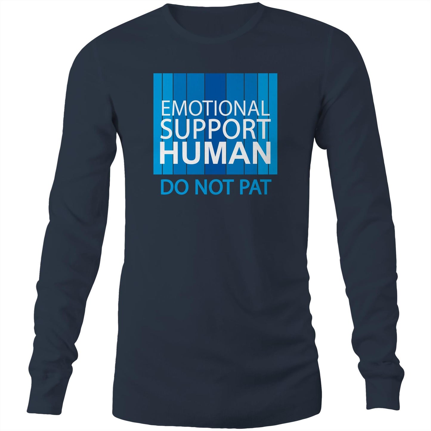Emotional Support Human - BLUE (AS Colour Base - Mens Long Sleeve T-Shirt)
