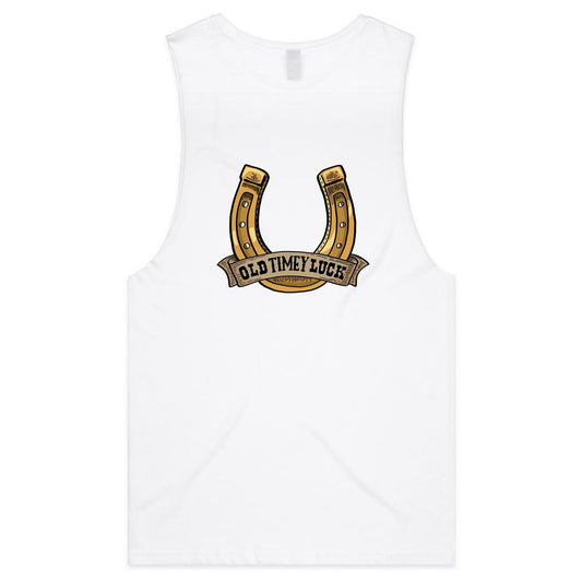 Old Timey Luck (AS Colour Barnard - Mens Tank Top Tee) - DESIGN ON BACK ONLY