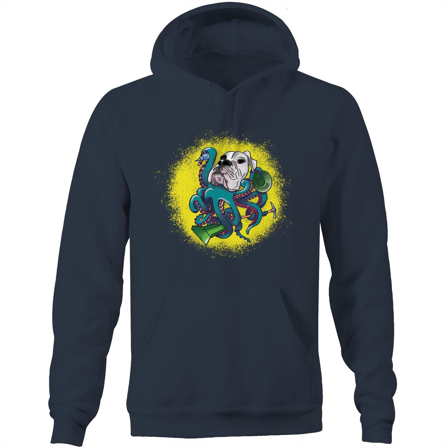 The Kraken (AS Colour Stencil - Pocket Hoodie Sweatshirt)