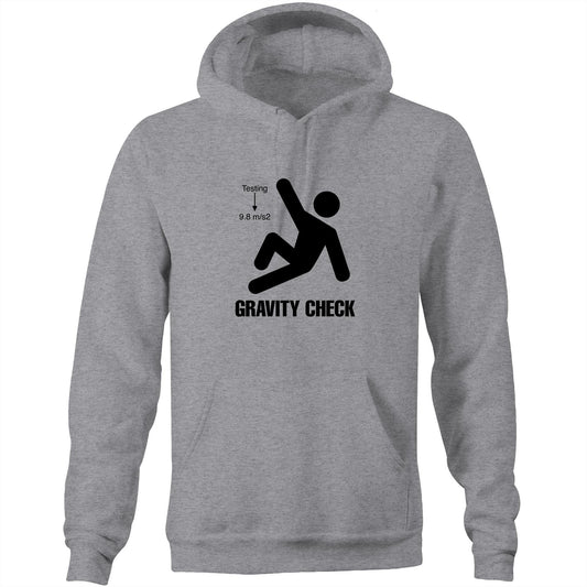Gravity Check - (AS Colour Stencil - Pocket Hoodie Sweatshirt)