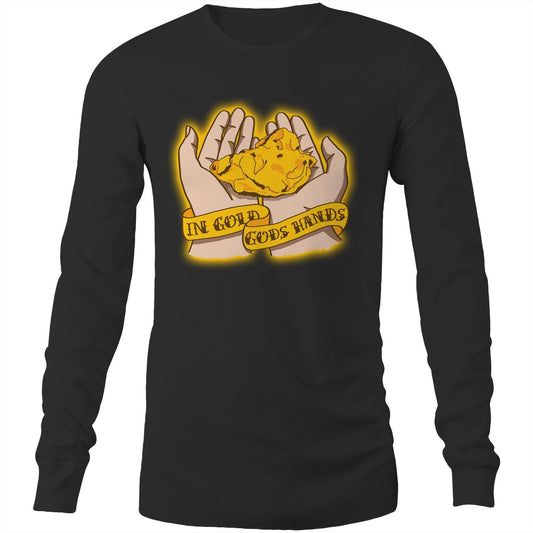 In Gold Gods Hands (AS Colour Base - Mens Long Sleeve T-Shirt)