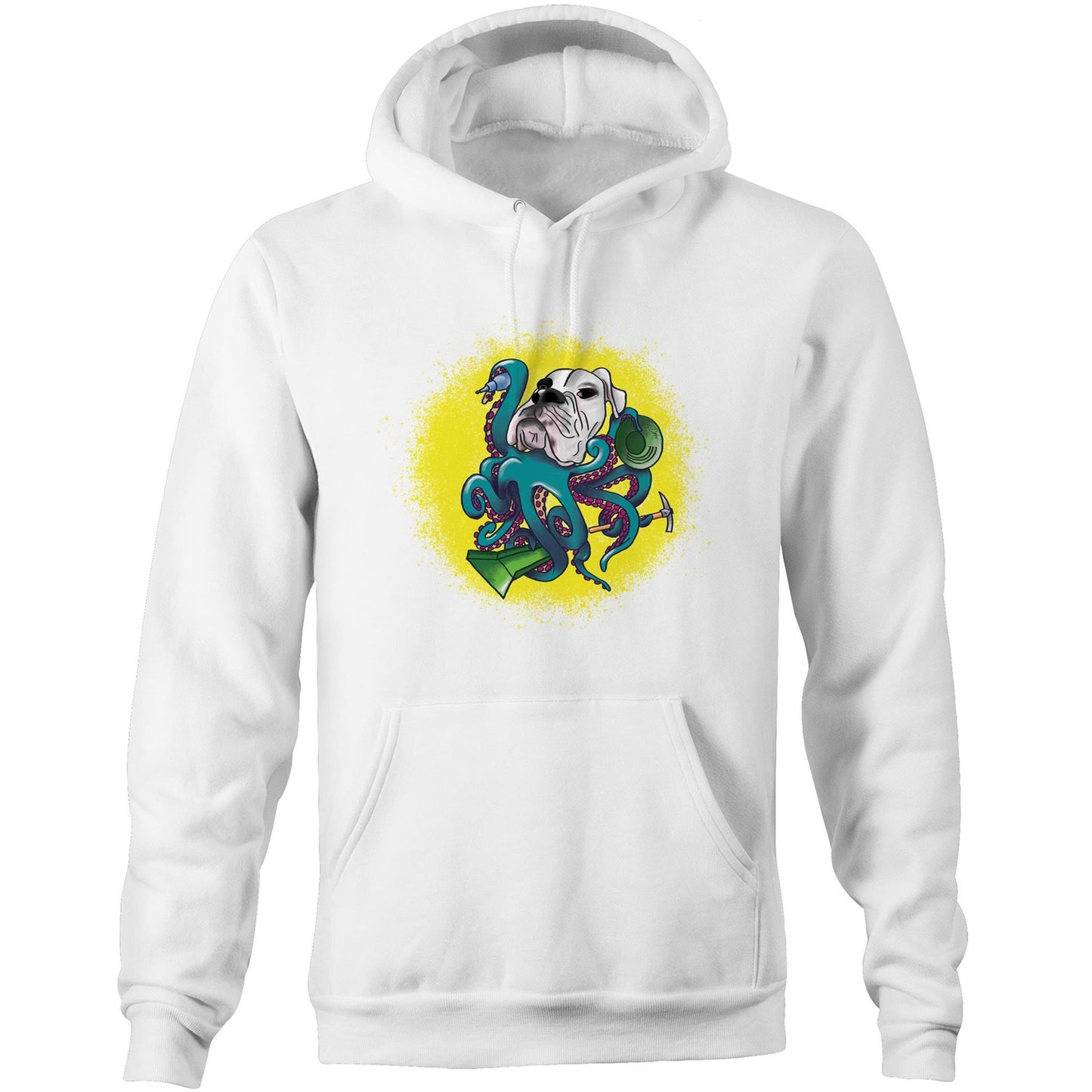 The Kraken (AS Colour Stencil - Pocket Hoodie Sweatshirt)