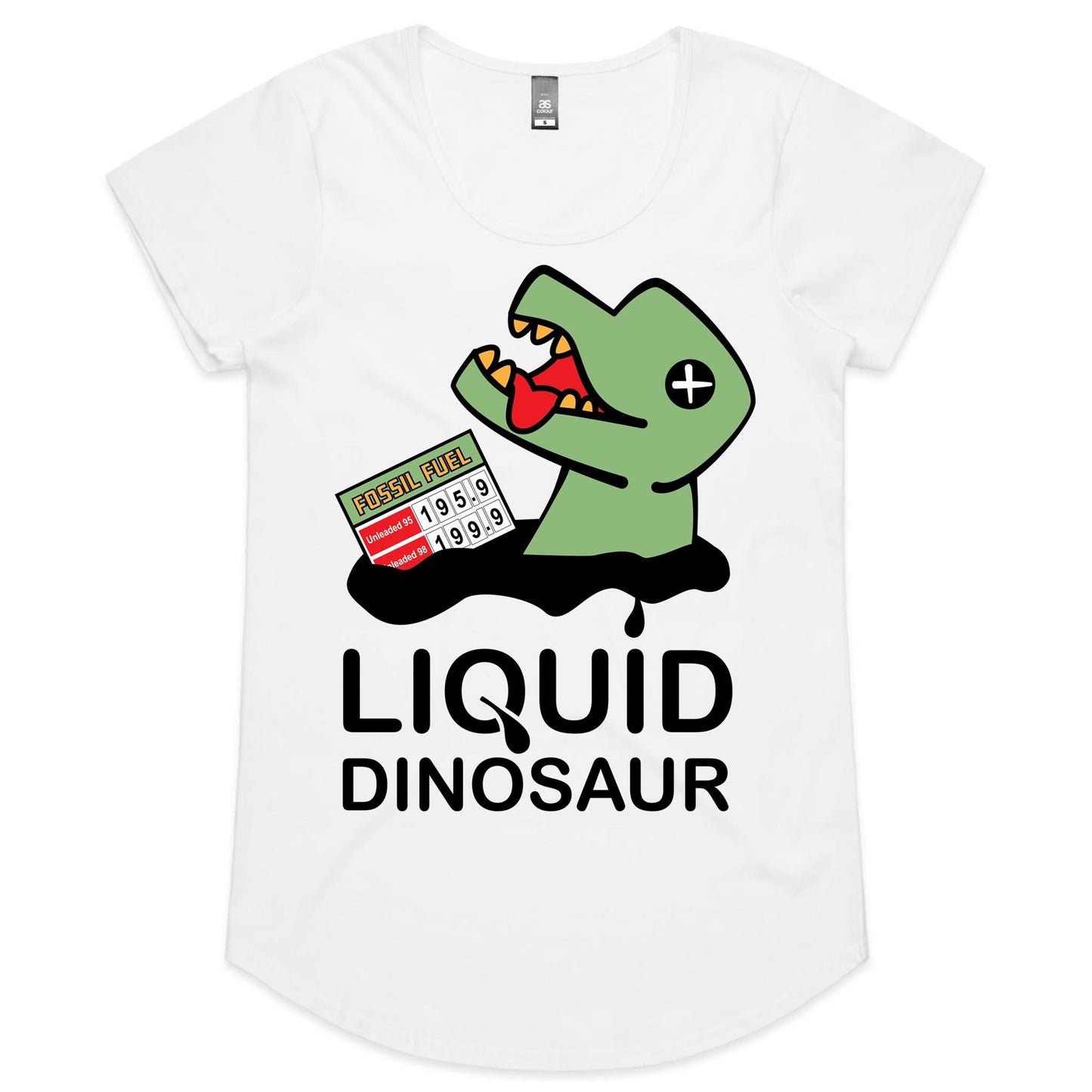 Liquid Dinosaur (AS Colour Mali - Womens Scoop Neck T-Shirt)