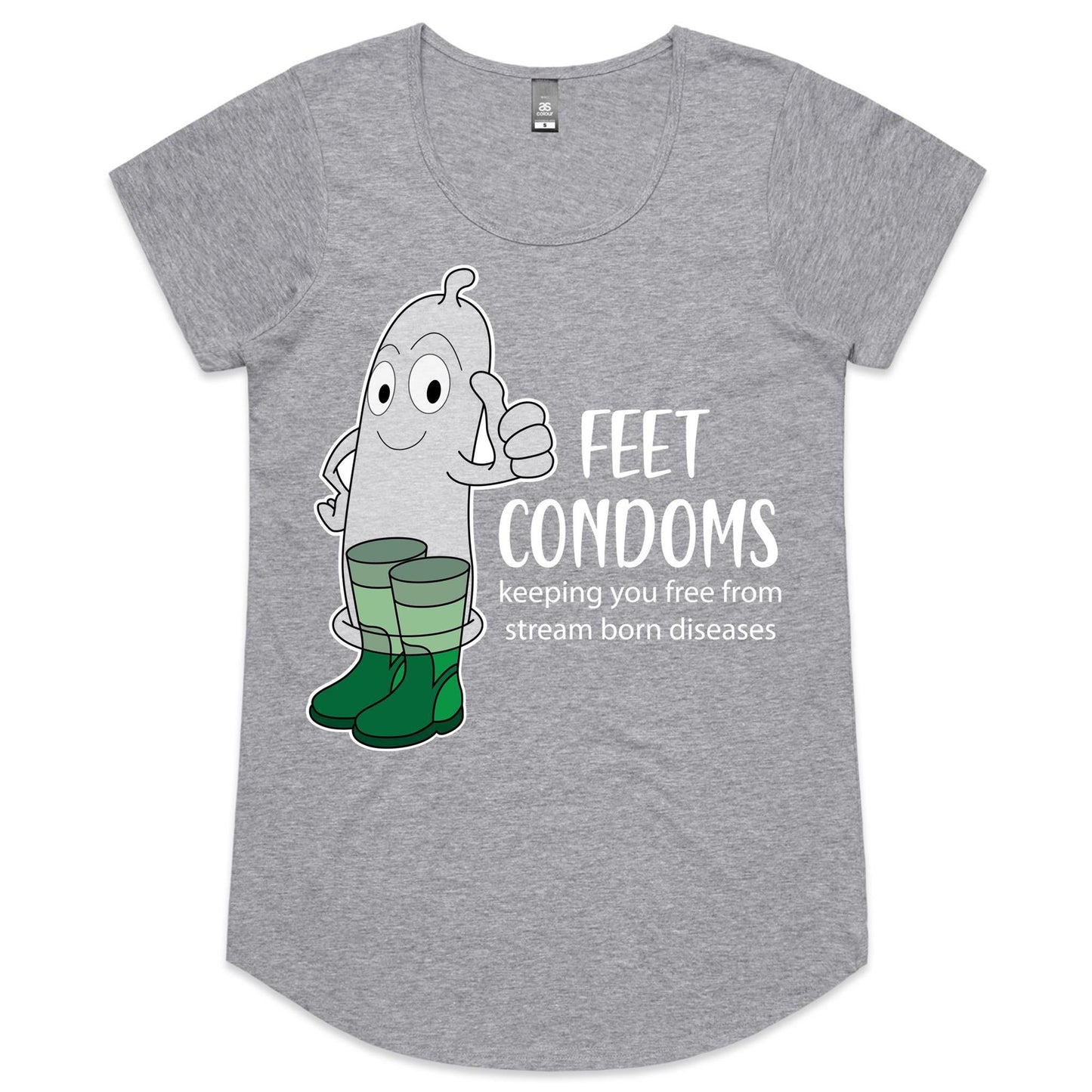 Feet Condoms (AS Colour Mali - Womens Scoop Neck T-Shirt)