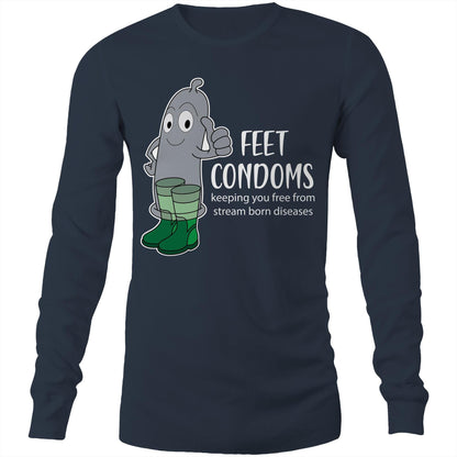 Feet Condoms (AS Colour Base - Mens Long Sleeve T-Shirt)