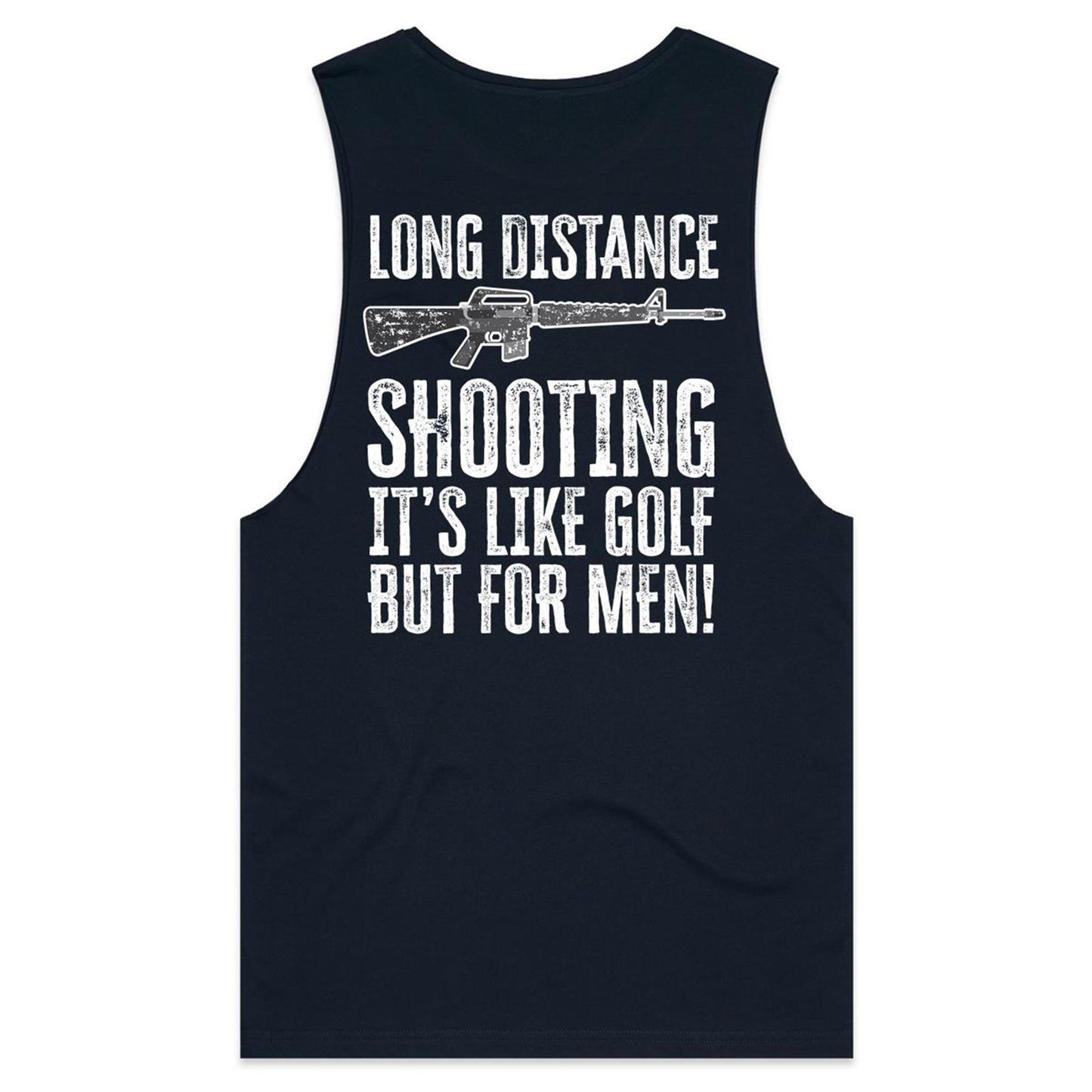 Long Distance Shooting AR15 (AS Colour Barnard - Mens Tank Top Tee) - DESIGN ON BACK ONLY