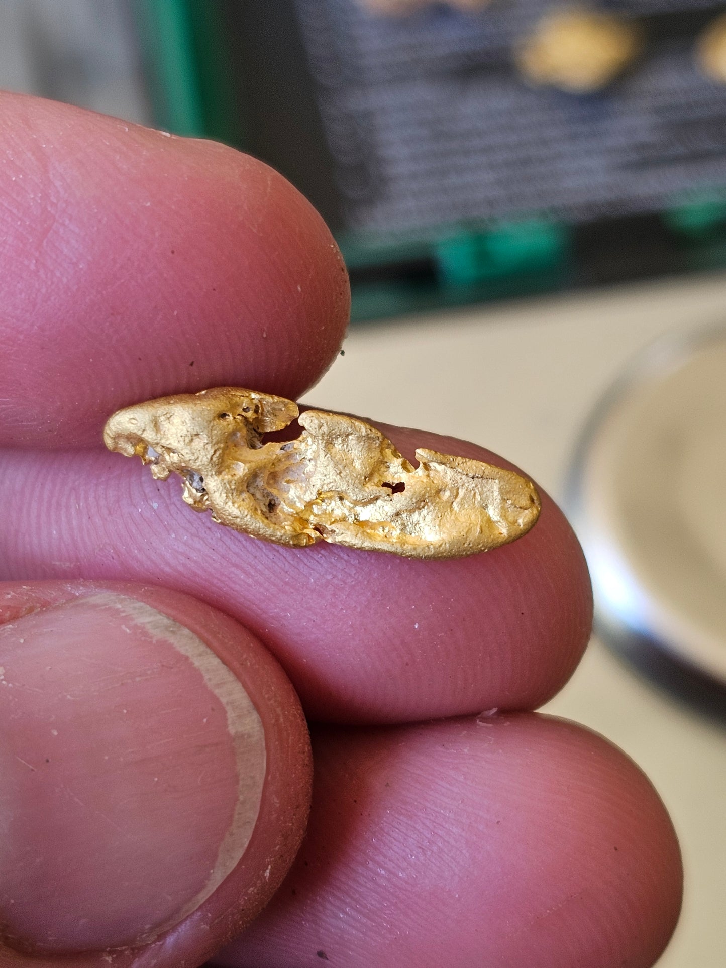 Worn Alluvial Gold Nugget 2 Grams