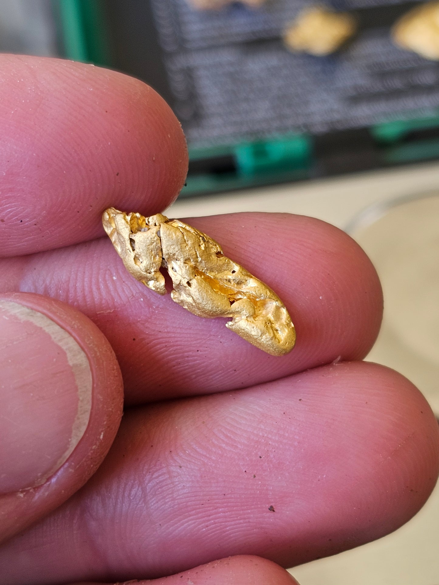 Worn Alluvial Gold Nugget 2 Grams