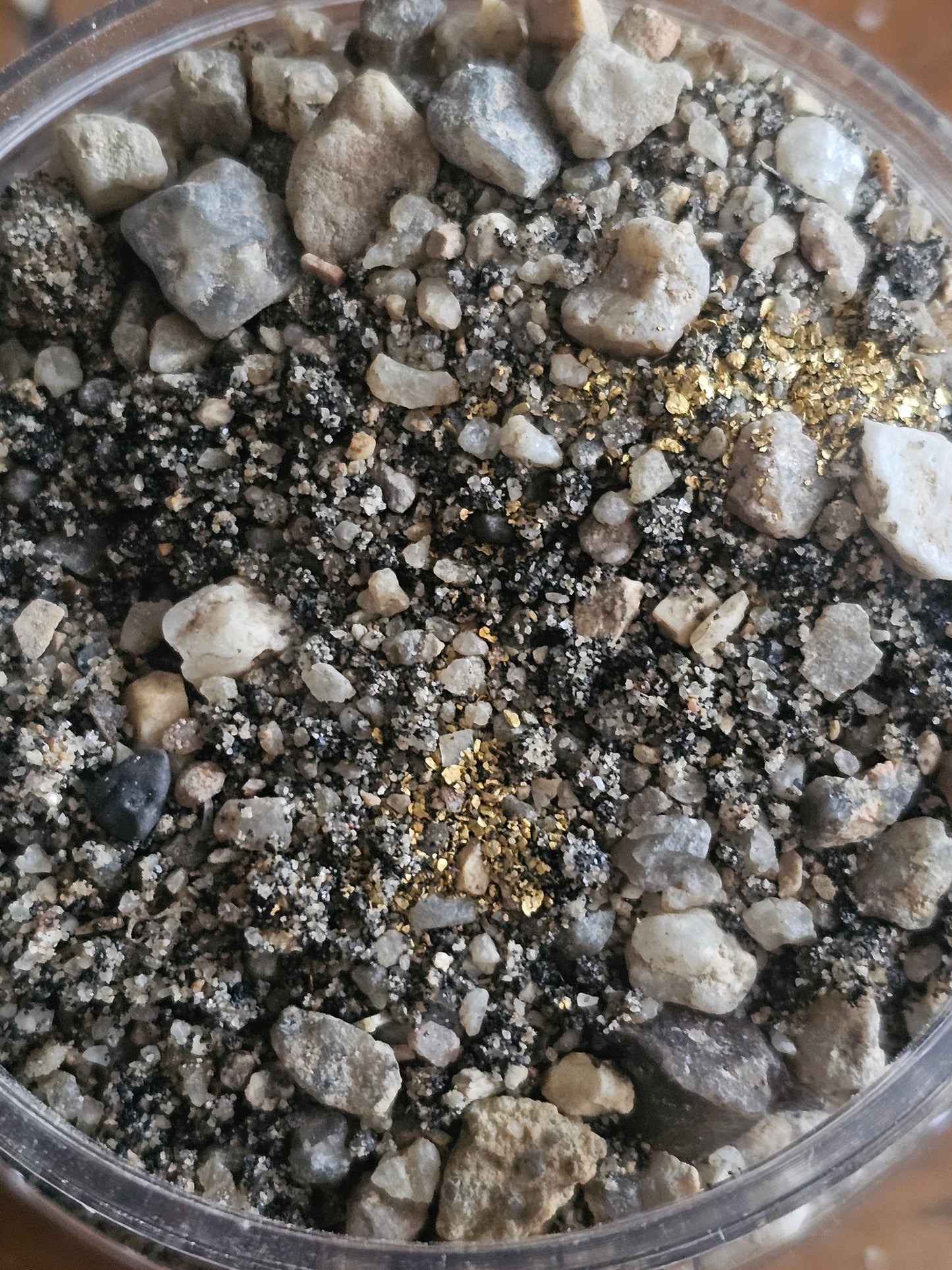 1/2 Gram Gold and Crystal paydirt