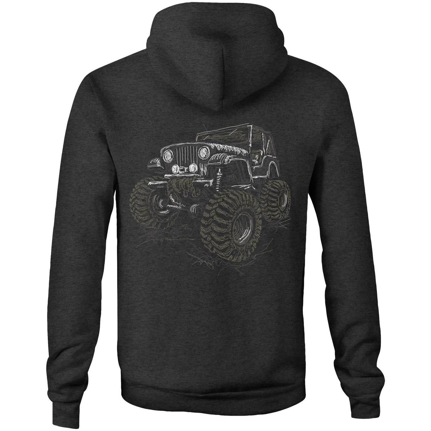 Dirt Empire - Scribble Truck (AS Colour Stencil - Pocket Hoodie Sweatshirt)