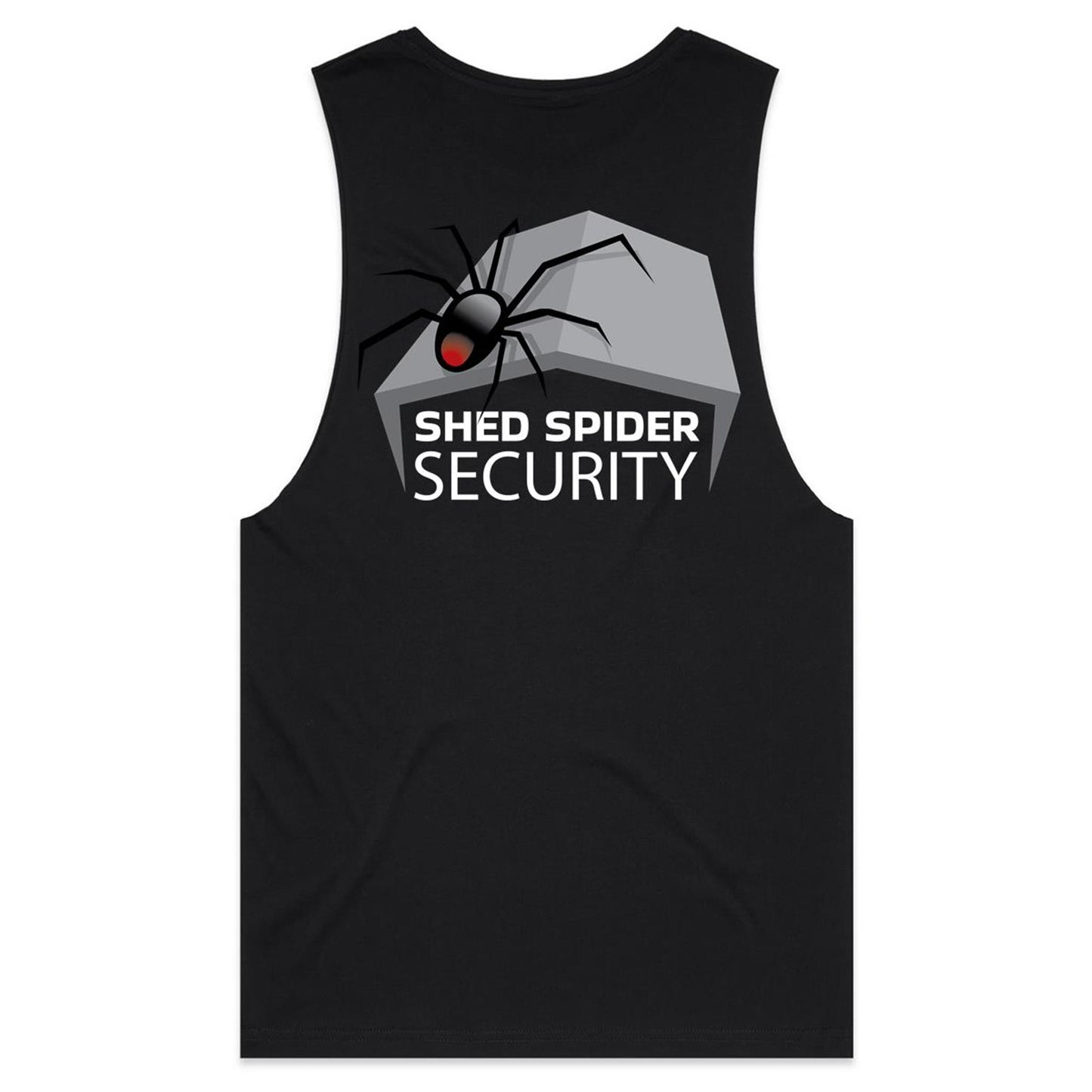 Shed Spider Security - (AS Colour Barnard - Mens Tank Top Tee) - DESIGN ON BACK ONLY