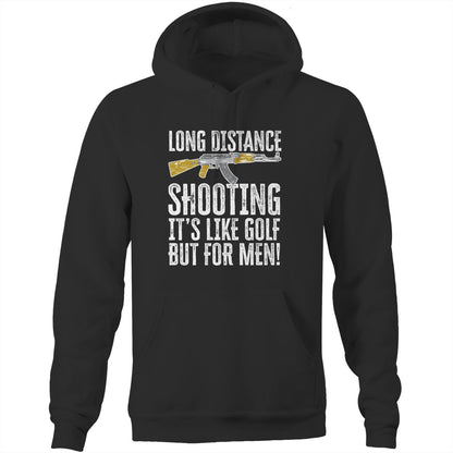 Long Distance Shooting AK47 (AS Colour Stencil - Pocket Hoodie Sweatshirt)