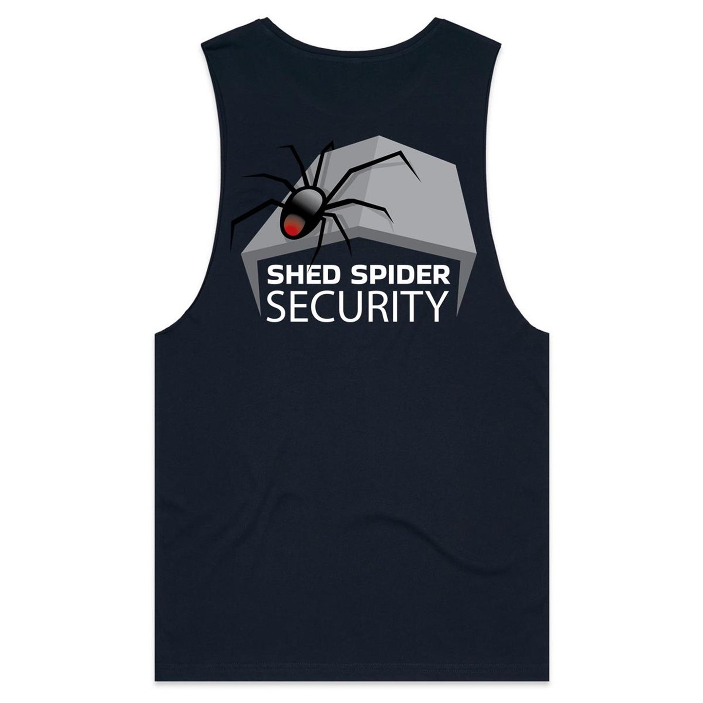 Shed Spider Security - (AS Colour Barnard - Mens Tank Top Tee) - DESIGN ON BACK ONLY