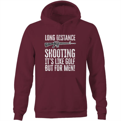 Long Distance Shooting AR15 (AS Colour Stencil - Pocket Hoodie Sweatshirt)