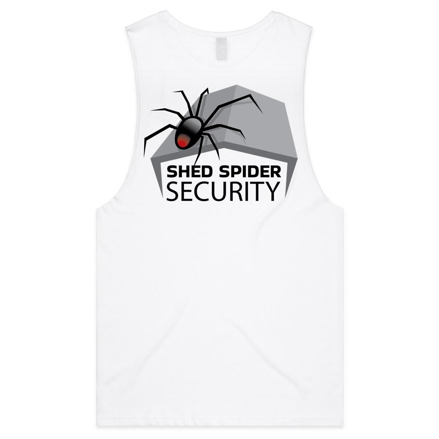 Shed Spider Security - (AS Colour Barnard - Mens Tank Top Tee) - DESIGN ON BACK ONLY