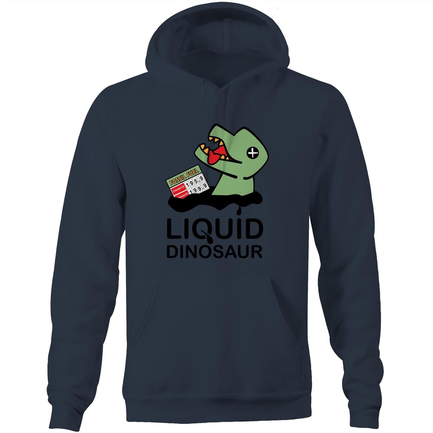 Liquid Dinosaur (AS Colour Stencil - Pocket Hoodie Sweatshirt)