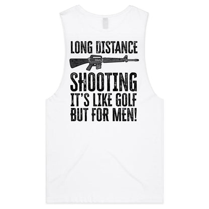 Long Distance Shooting AR15 (AS Colour Barnard - Mens Tank Top Tee) - DESIGN ON BACK ONLY