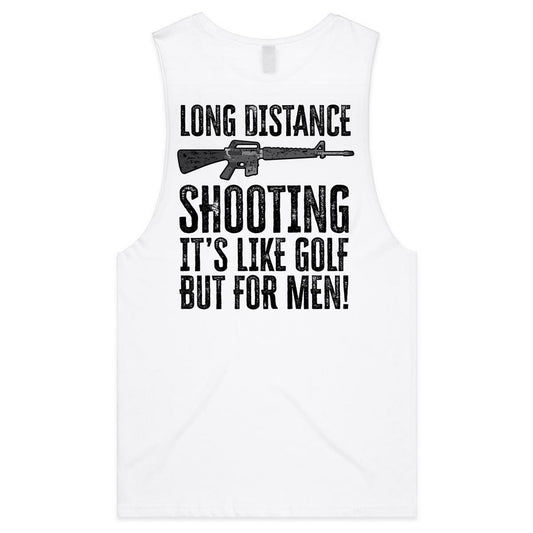 Long Distance Shooting AR15 (AS Colour Barnard - Mens Tank Top Tee) - DESIGN ON BACK ONLY