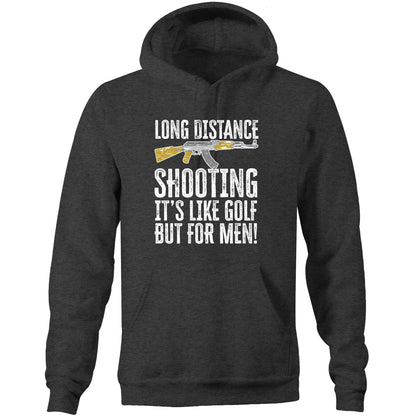 Long Distance Shooting AK47 (AS Colour Stencil - Pocket Hoodie Sweatshirt)