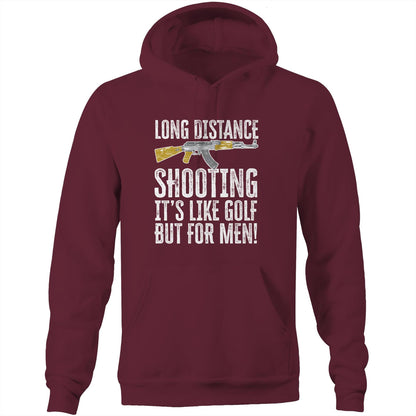 Long Distance Shooting AK47 (AS Colour Stencil - Pocket Hoodie Sweatshirt)