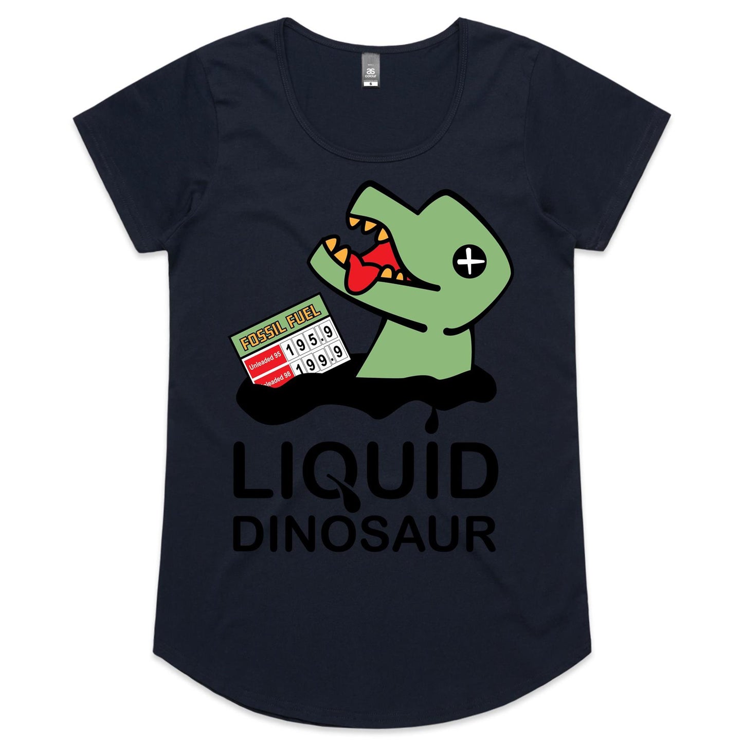 Liquid Dinosaur (AS Colour Mali - Womens Scoop Neck T-Shirt)