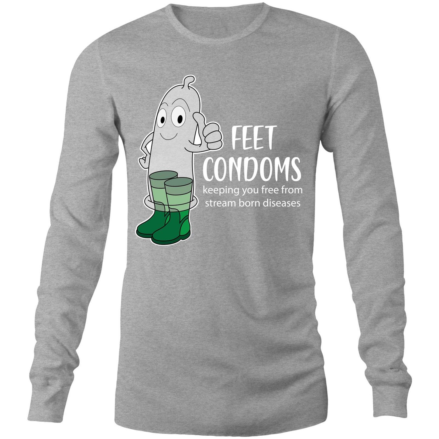 Feet Condoms (AS Colour Base - Mens Long Sleeve T-Shirt)