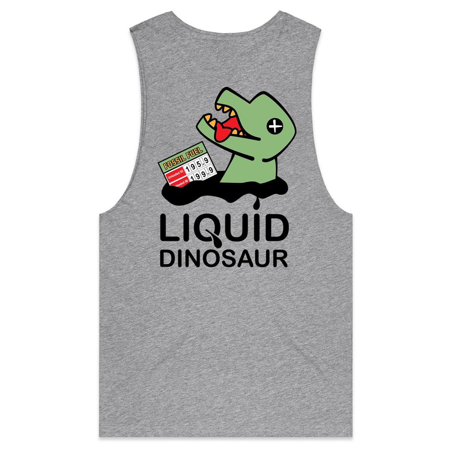 Liquid Dinosaur (AS Colour Barnard - Mens Tank Top Tee) - DESIGN ON BACK ONLY