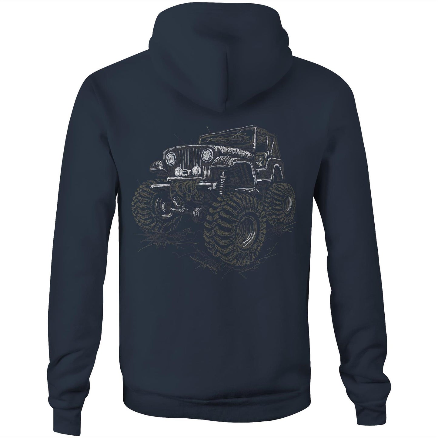 Dirt Empire - Scribble Truck (AS Colour Stencil - Pocket Hoodie Sweatshirt)