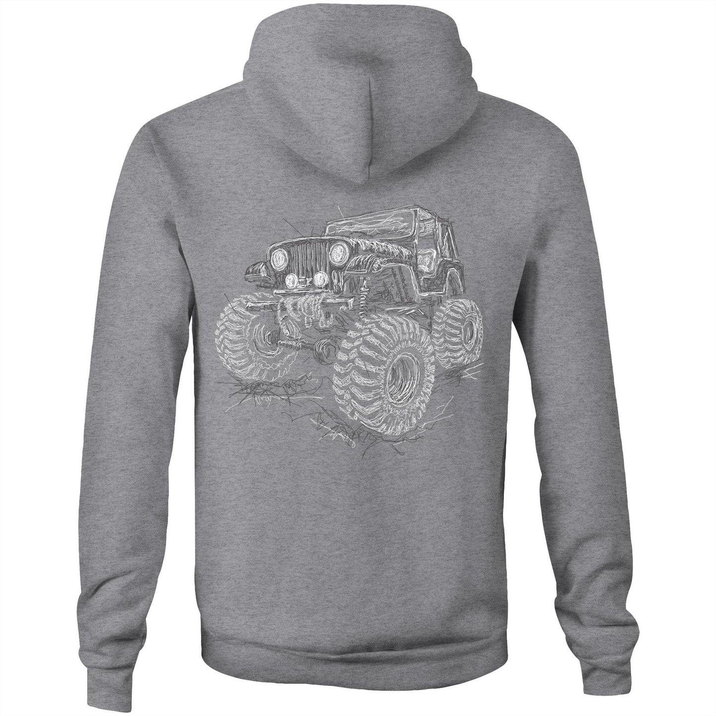 Dirt Empire - Scribble Truck (AS Colour Stencil - Pocket Hoodie Sweatshirt)