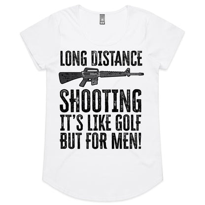 Long Distance Shooting AR15 (AS Colour Mali - Womens Scoop Neck T-Shirt)